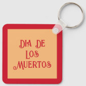 Dag van de Dode Mexicaanse Chilis Custom Tweezijdi Sleutelhanger (Achterkant)
