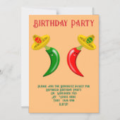 Dag van de Dode Mexicaanse Chilis Custom Verjaarda Magnetische Uitnodiging (Voorkant)