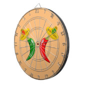 Dag van de Dode Mexicaanse Chilis Dartbord (Voorkant Rechts)