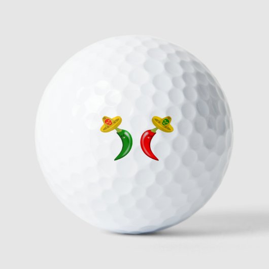Dag van de Dode Mexicaanse Chilis Golfballen (Voorkant)