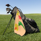 Dag van de Dode Mexicaanse Chilis Golfhanddoek (Groen)