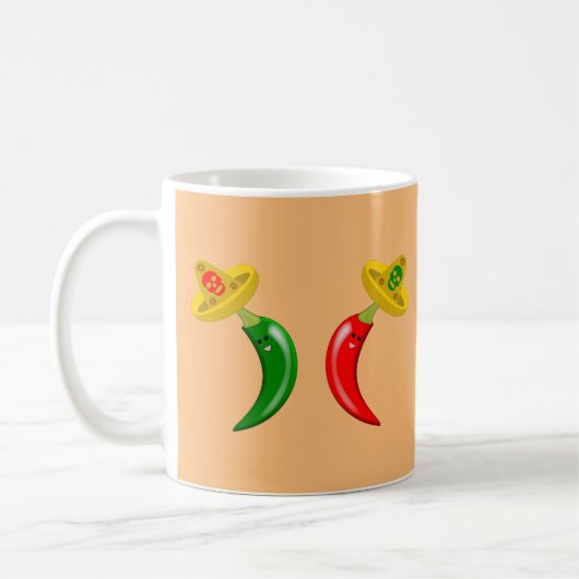 Dag van de Dode Mexicaanse Chilis Koffiemok (Links)