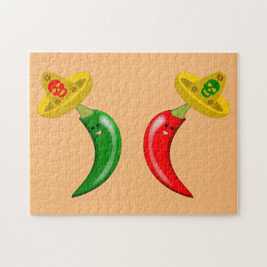 Dag van de Dode Mexicaanse Chilis Legpuzzel (Horizontaal)