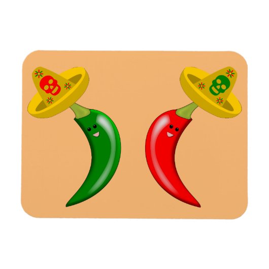 Dag van de Dode Mexicaanse Chilis Magneet (Horizontaal)