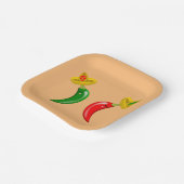 Dag van de Dode Mexicaanse Chilis Papieren Bordje (Gebogen)