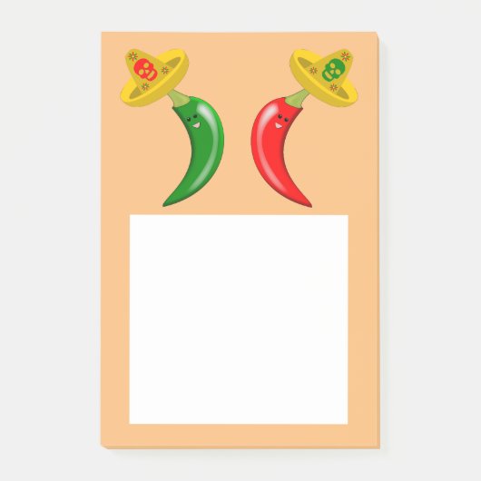 Dag van de Dode Mexicaanse Chilis Post-it® Notes (Voorkant)