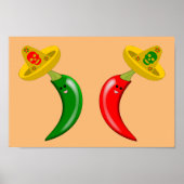 Dag van de Dode Mexicaanse Chilis Poster (Voorkant)
