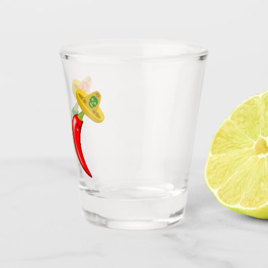 Dag van de Dode Mexicaanse Chilis Shot Glas (Rechts)