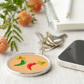 Dag van de Dode Mexicaanse Chilis Sleutelhanger (Zijkant)