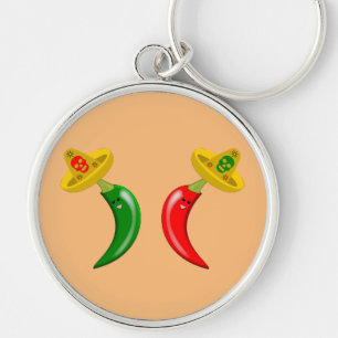 Dag van de Dode Mexicaanse Chilis Sleutelhanger