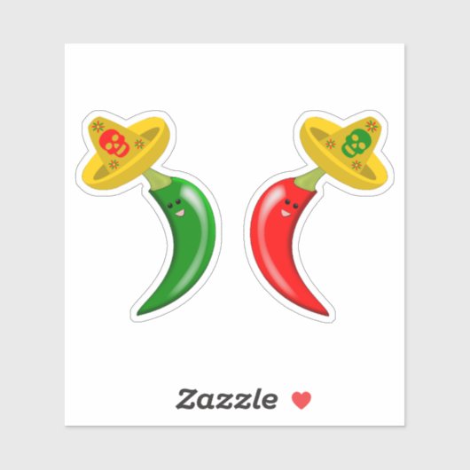 Dag van de Dode Mexicaanse Chilis Sticker (Vel)