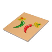 Dag van de Dode Mexicaanse Chilis Tegeltje (Zijkant)