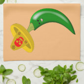 Dag van de Dode Mexicaanse Chilis Theedoek (Gevouwen)