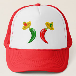 Dag van de Dode Mexicaanse Chilis Trucker Pet