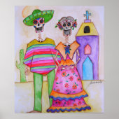 DAG VAN DE DODE MEXICAANSE KUNSTKOPELE POSTERS (Voorkant)