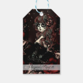 Dag van de Dode Mexicaanse Meisje Verjaardagsfeest Cadeaulabel (Voorkant)