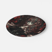 Dag van de Dode Mexicaanse Meisje Verjaardagsfeest Papieren Bordje (Gekanteld)