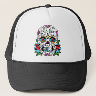 Dag van de dode Mexicaanse schedel Trucker Pet