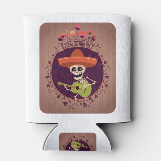 Dag van de dode Mexicaanse skelet Blikjeskoeler (Achterkant)