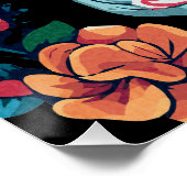 Dag van de Dode Mexicaanse Suikerschedel Perfect Poster (Hoek)