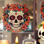 Dag van de Dode Mexicaanse Suikerschedel Raamsticker