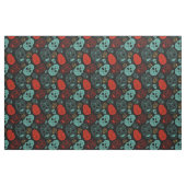 Dag van de Dode Mozaïsche Kunst Rood & Blauw Stof (Fat Quarter)