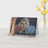 Dag van de Dode Muurschildering Kaart (Gele Bloem)