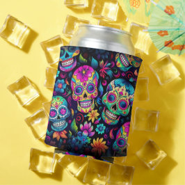 Dag van de Dode Neon Sugar Skulls Blikjeskoeler