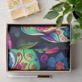 Dag van de Dode Neon Sugar Skulls Tissuepapier (Geschenk)