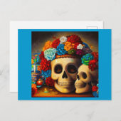 Dag van de Dode Offrendas 2 Feestdagenkaart (Voorkant / Achterkant)