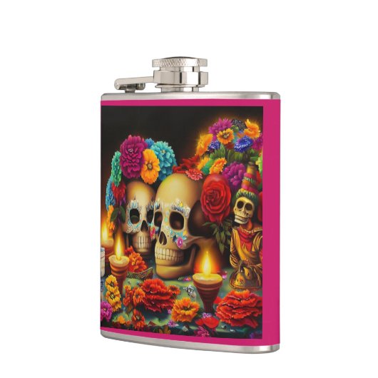 Dag van de Dode Offrendas 3 Heupfles (Links)