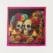 Dag van de Dode Offrendas 3 Wandkleed (Voorkant)