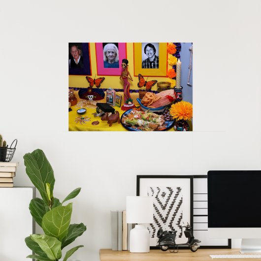 Dag van de Dode Ofrenda Display Poster (Thuiskantoor)