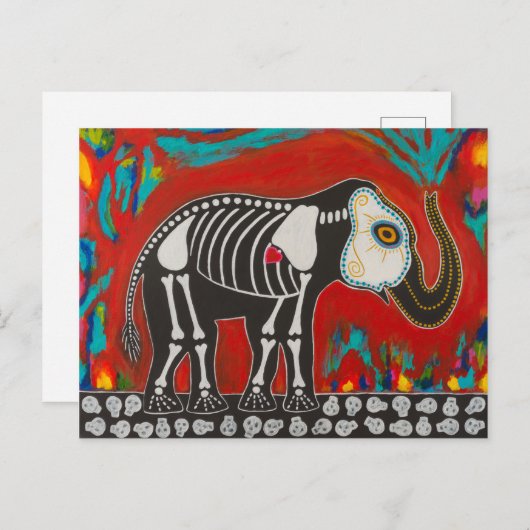 Dag van de dode olifant briefkaart (Voorkant / Achterkant)