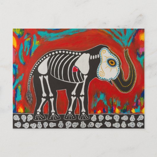 Dag van de dode olifant briefkaart (Voorkant)
