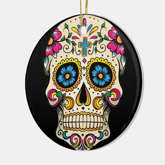 Dag van de dode Ornament van de schedel (Links)