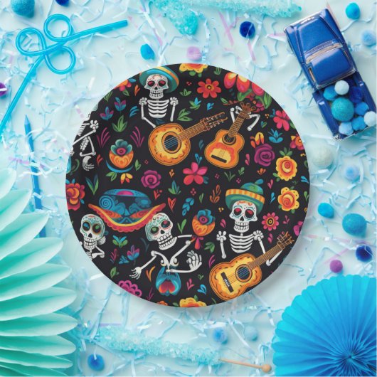 Dag van de Dode Papier Borden Papieren Bordje (Feest)