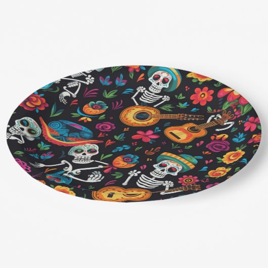 Dag van de Dode Papier Borden Papieren Bordje (Gekanteld)