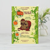 Dag van de Dode Paren Halloween Spooky Party Kaart (Staand voorkant)