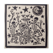 Dag van de Dode Partij/Dia Muertos Fiesta Tegeltje (Voorkant)