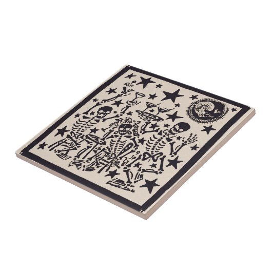 Dag van de Dode Partij/Dia Muertos Fiesta Tegeltje (Zijkant)