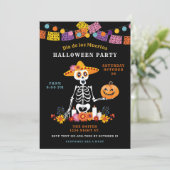Dag van de dode partij Halloween Kaart (Staand voorkant)
