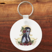 Dag van de dode pauwenkunst van Renee Lavoie Sleutelhanger (Voorkant)