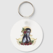 Dag van de dode pauwenkunst van Renee Lavoie Sleutelhanger (Achterkant)