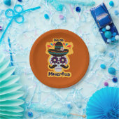 Dag van de dode Pet bloemen familie Kinder 7" Papieren Bordje (Feest)