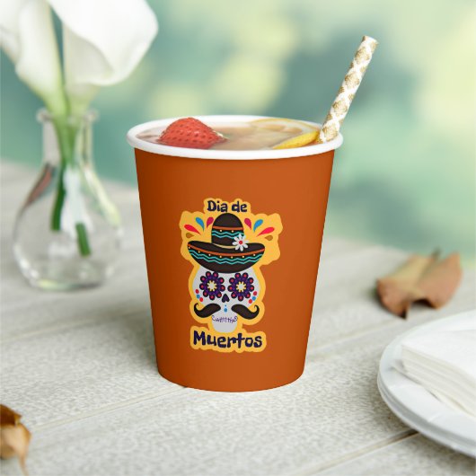 Dag van de dode Pet bloemen Familie Kinderen Papieren Bekers (Insitu)