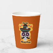 Dag van de dode Pet bloemen Familie Kinderen Papieren Bekers (Voorkant)