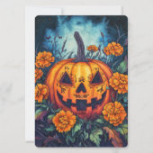 Dag van de Dode Pompoen met Marigold Surround Kaart (Voorkant)