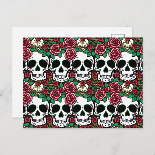 Dag van de Dode Post Kaart - Halloween (Voorkant / Achterkant)