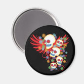 Dag van de dode ronde magneet (Voorkant / Achterkant)